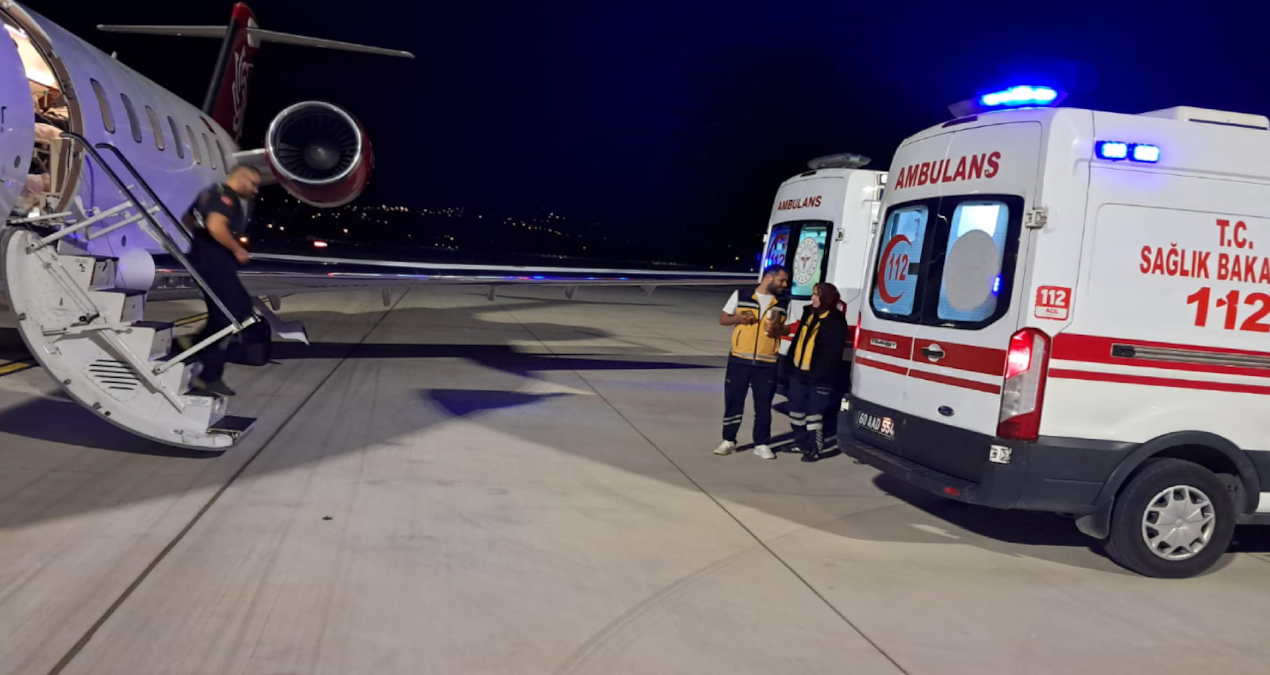 tokatta ambulans ucak 45 aylik bebek icin havalandi Djn2WLay